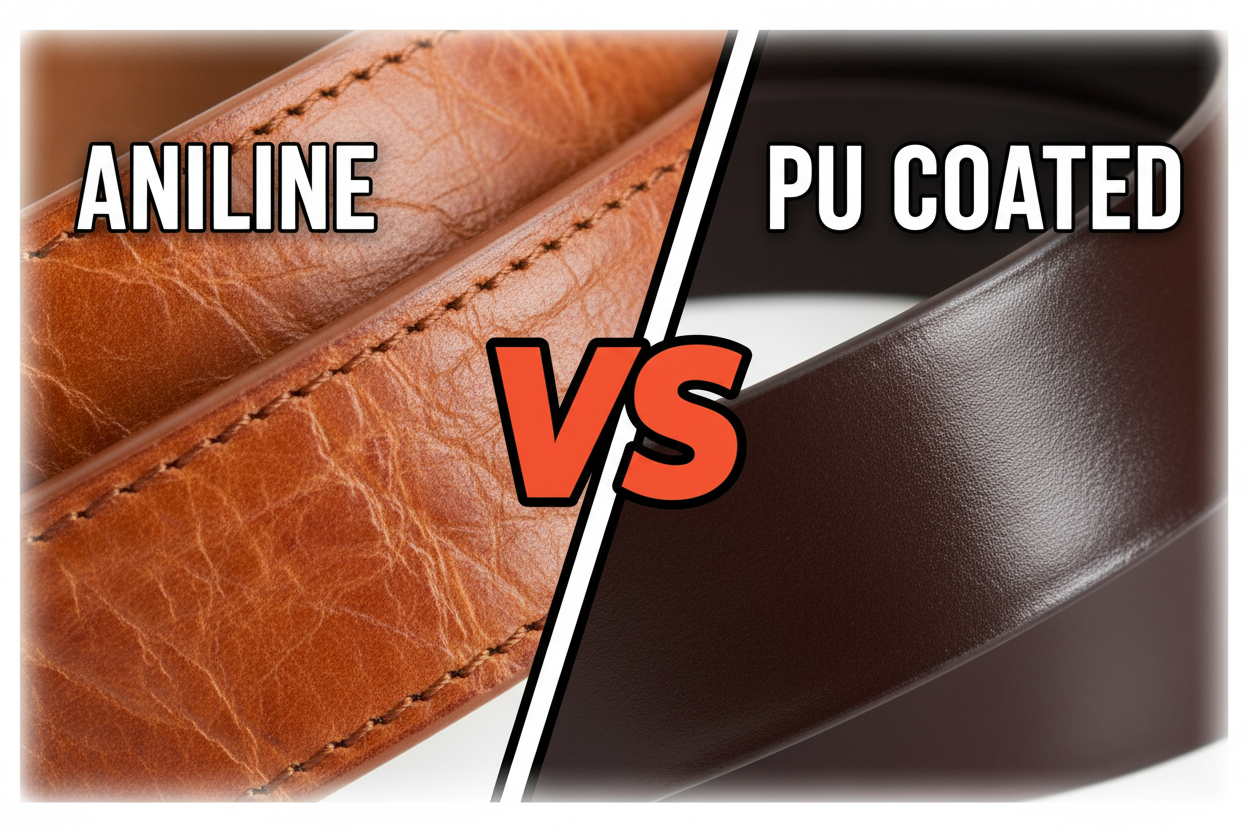 Aniline vs PU Coated Leather Belts: Understanding the Difference in Leather Finishes