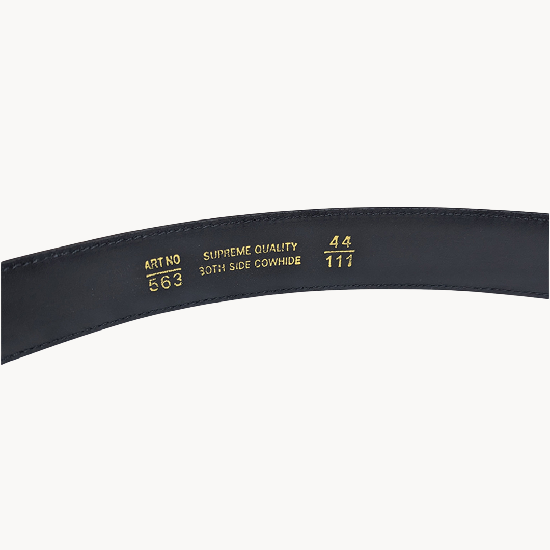 563 - Single Side Aniline Leather Belt (Black)