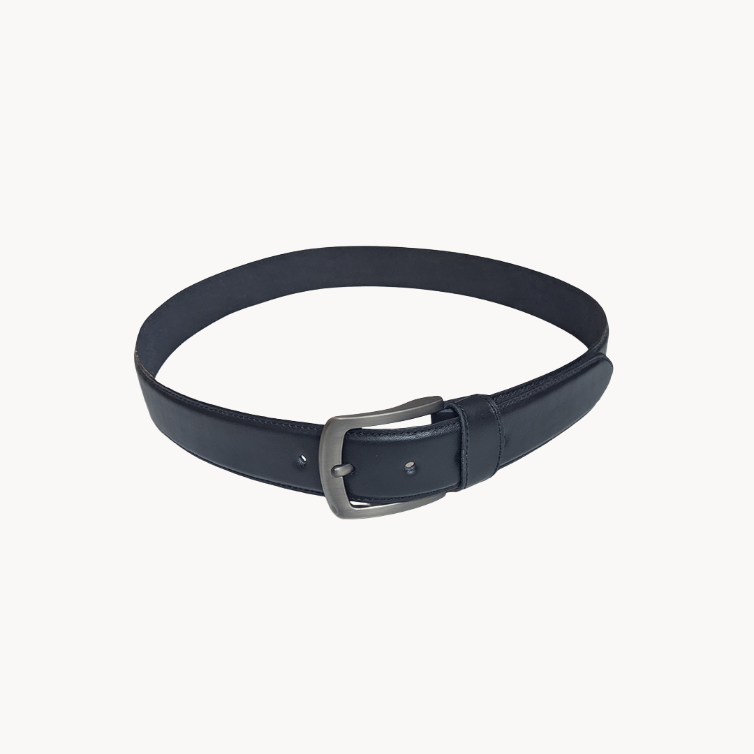 840 - Casual Aniline Leather Belt 40 mm (Black)
