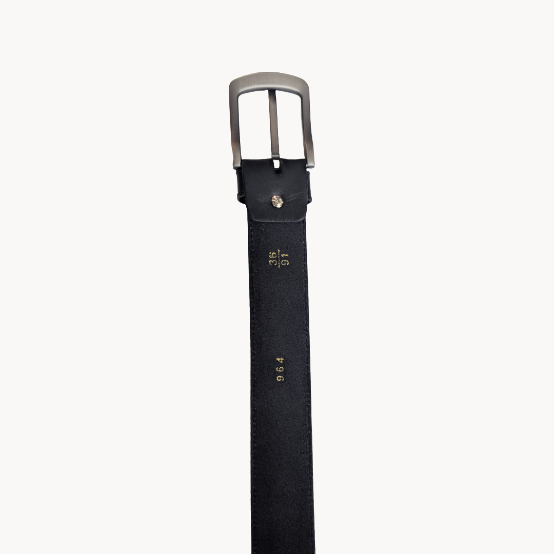 840 - Casual Aniline Leather Belt 40 mm (Black)