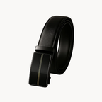 Micro Adjustable No Hole Leather Belt - Black