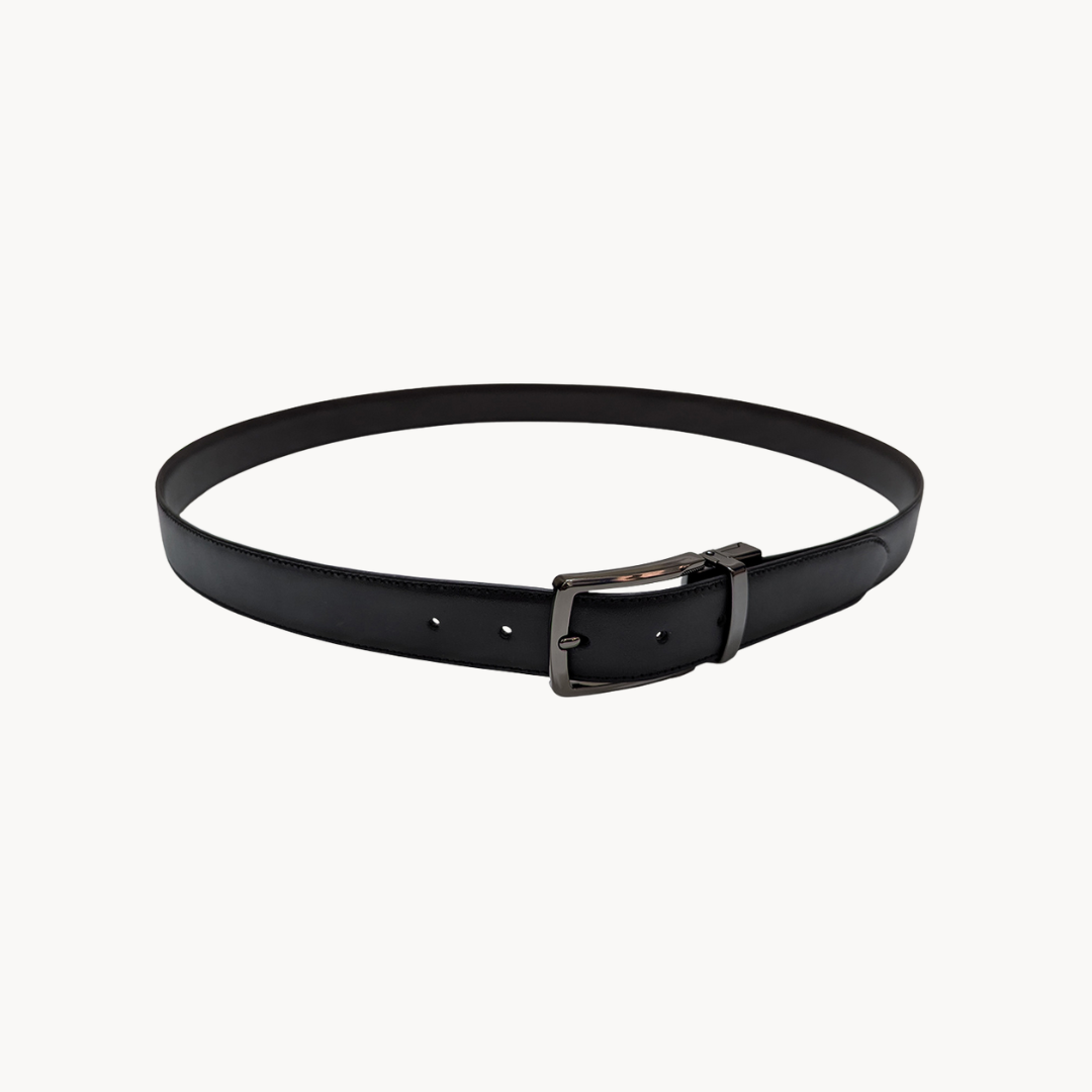 443 - Reversible Aniline Leather Belt (Black / Brown)
