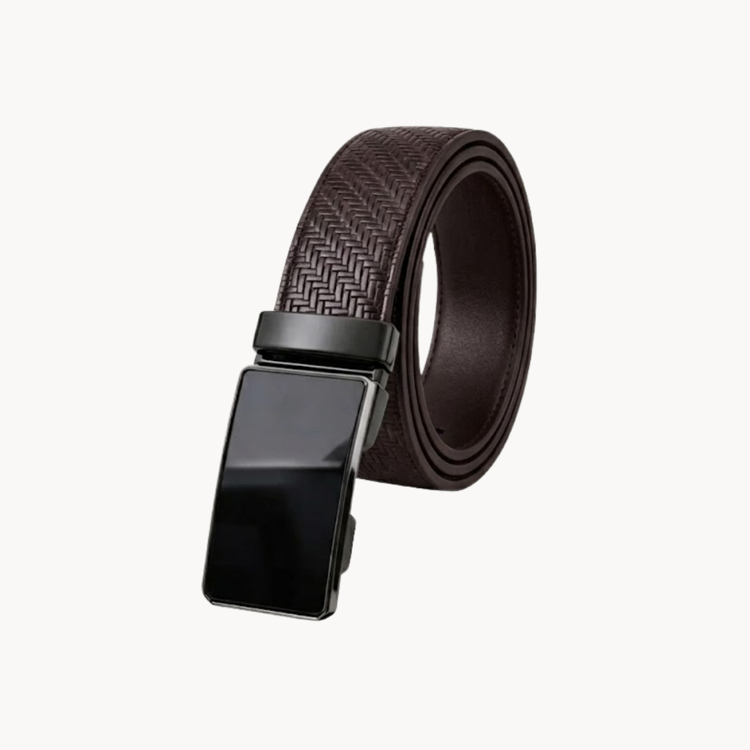 Textured Micro Adjustable No Hole Belt - Brown