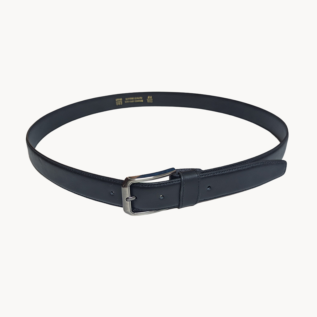 563 - Single Side Aniline Leather Belt (Black)