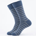 Men’s Executive Striped Socks – Dusty Blue