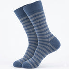 Men’s Executive Striped Socks – Dusty Blue
