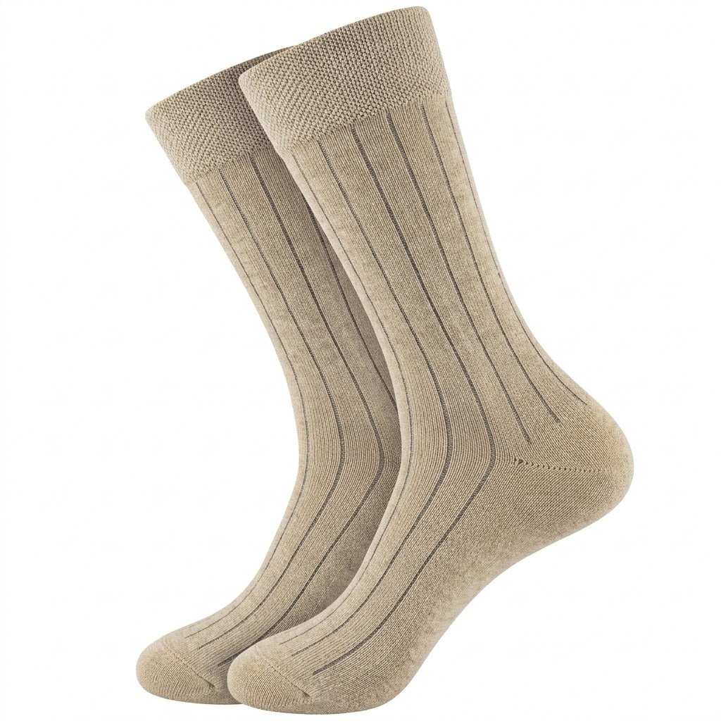 Men's Ribbed Socks – Beige